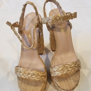 Forever 21 platform raffia heels